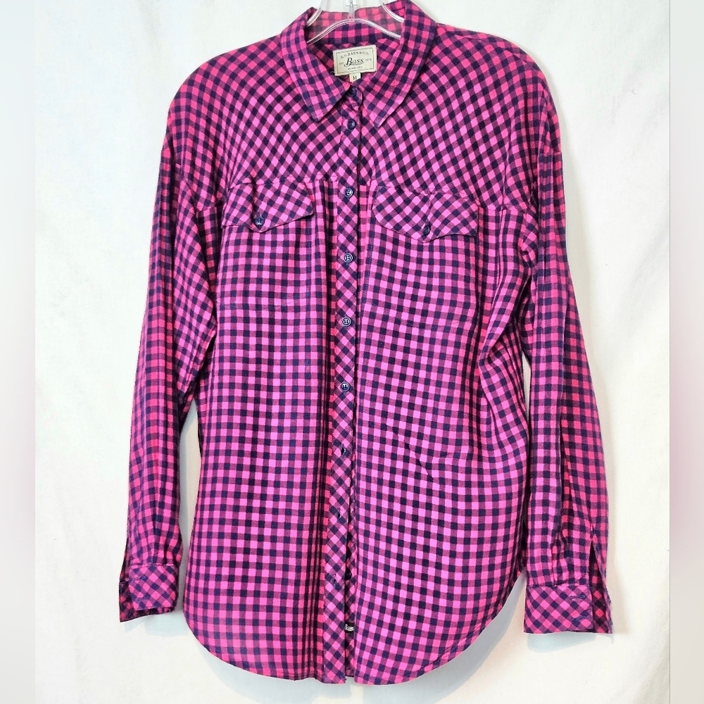 Vintage Preppy G.H. Bass & Co. Plaid Button Down Shirt